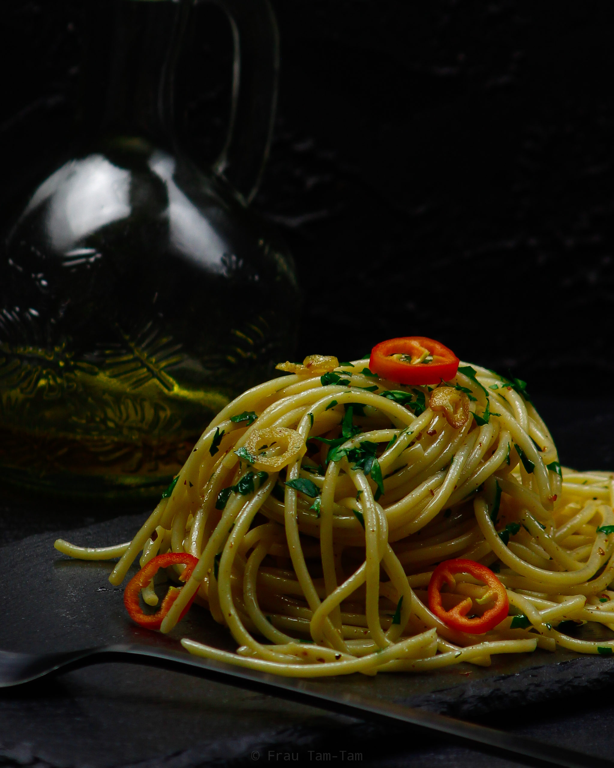Spaghetti aglio, olio e peperoncino - Frau Tam-Tam